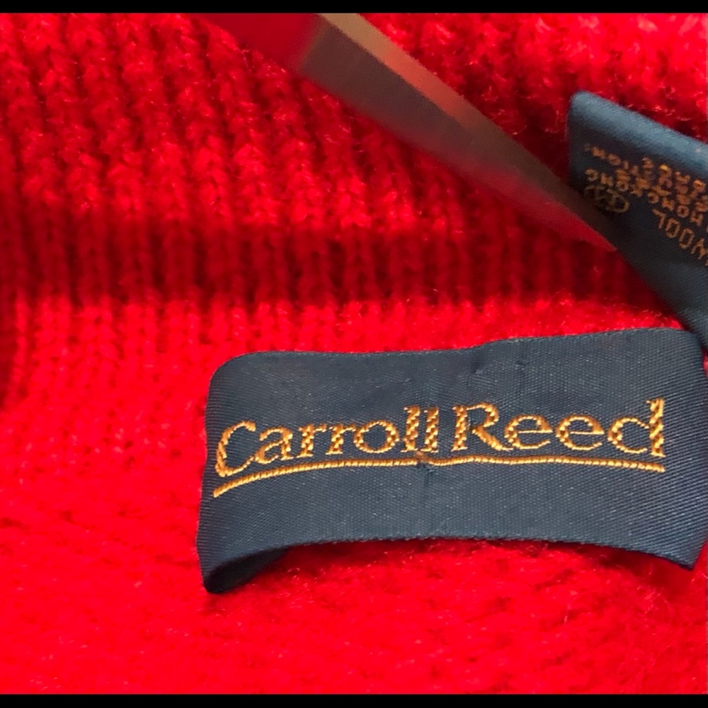 All Wool Red Carroll Reed Sweater. - Picture 4 of 6
